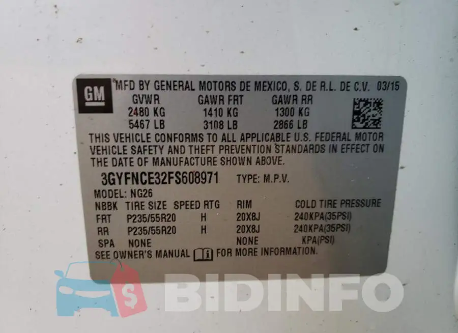 3GYFNCE32FS608971 Photo# 12