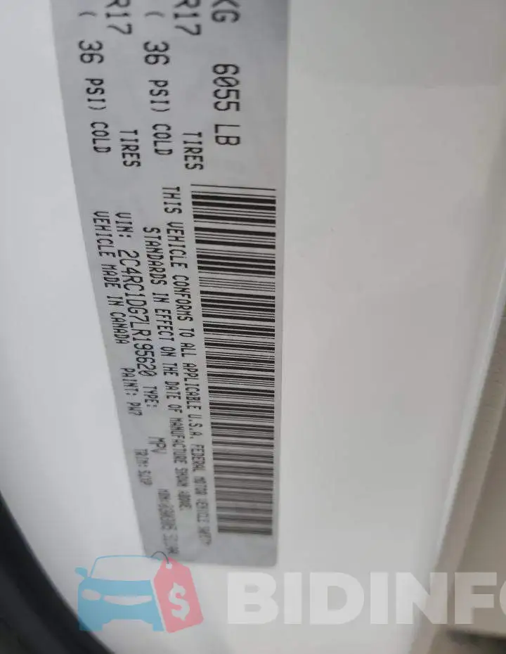 2C4RC1DG7LR195620 Photo# 13