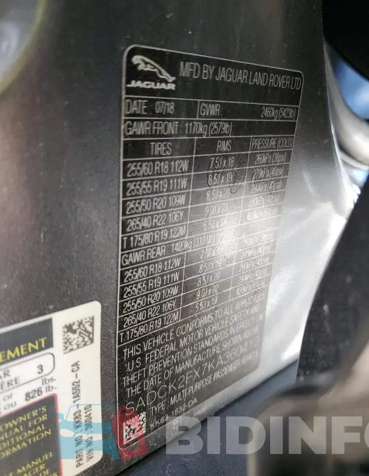 SADCK2FX7KA360410 Photo# 13