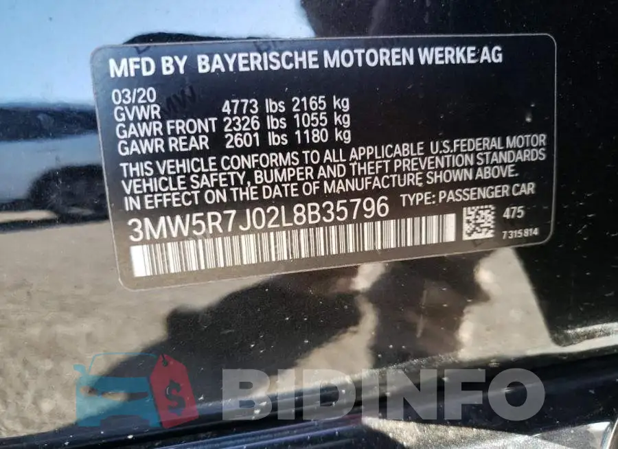 3MW5R7J02L8B35796 Photo# 12