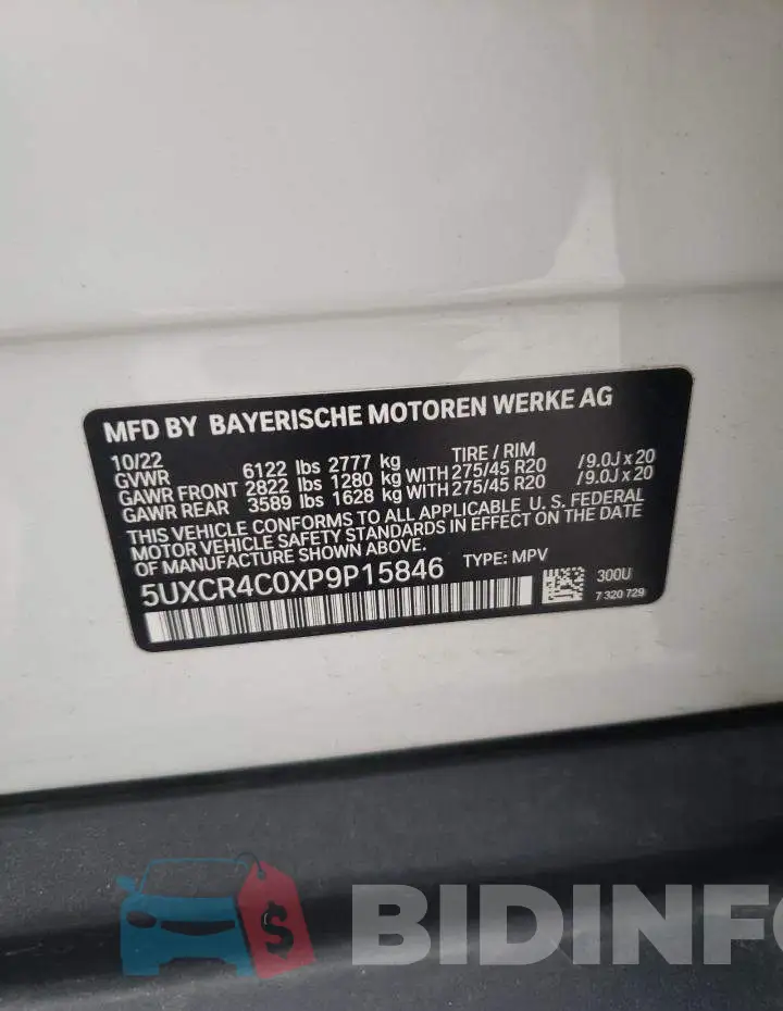 5UXCR4C0XP9P15846 Photo# 13