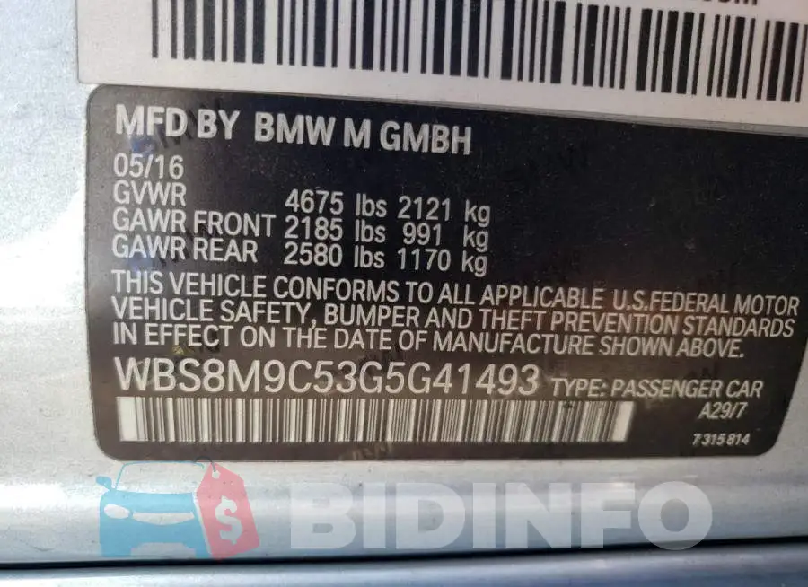 WBS8M9C53G5G41493 Photo# 12