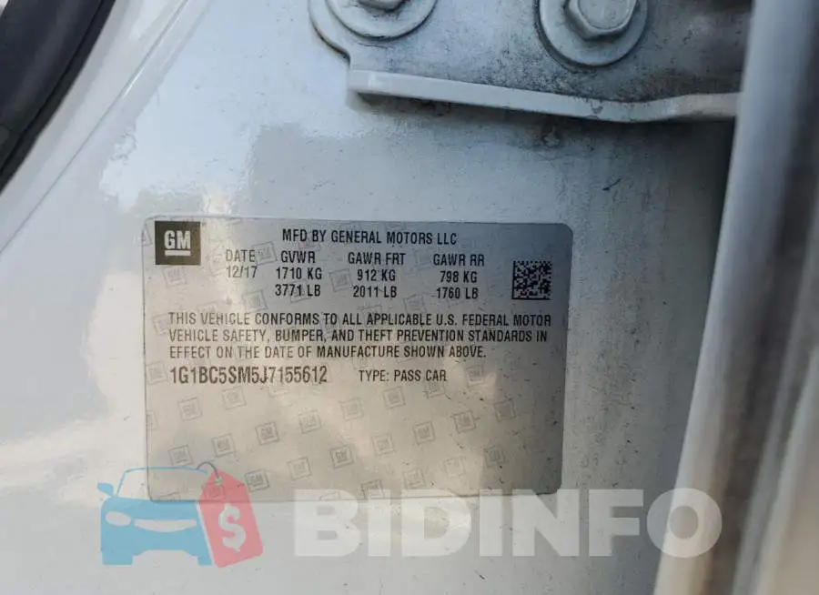 1G1BC5SM5J7155612 Photo# 13
