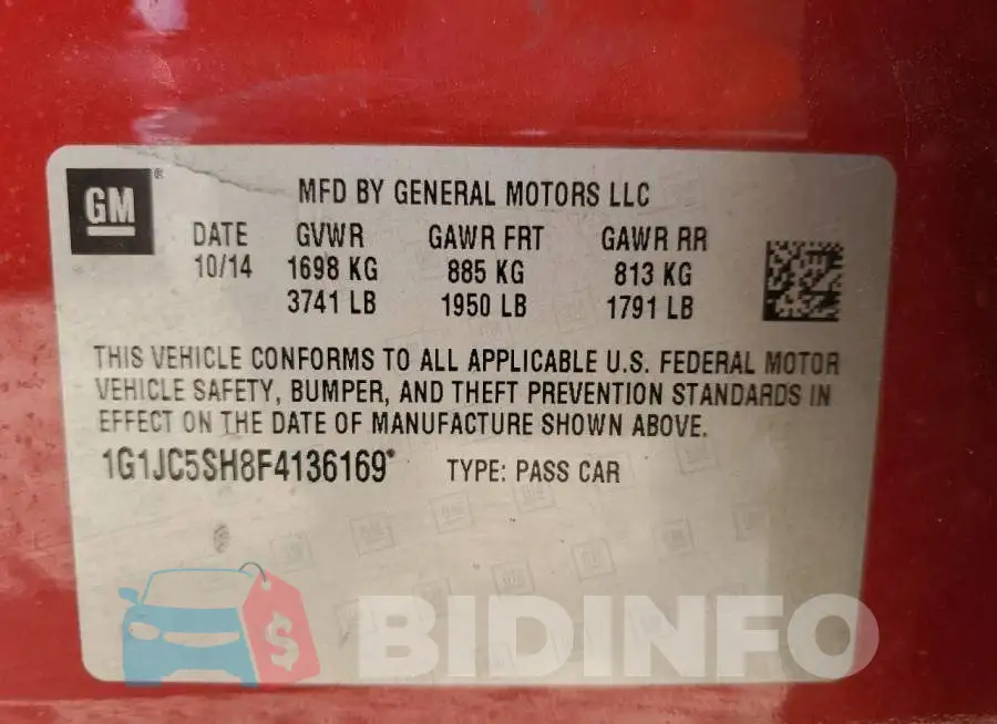 1G1JC5SH8F4136169 Photo# 12