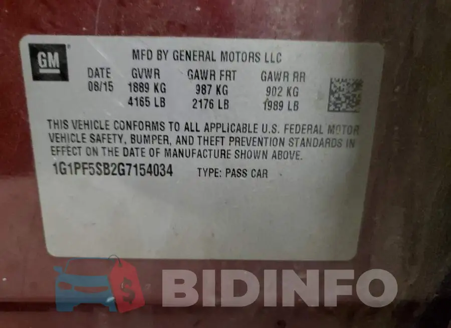 1G1PF5SB2G7154034 Photo# 12