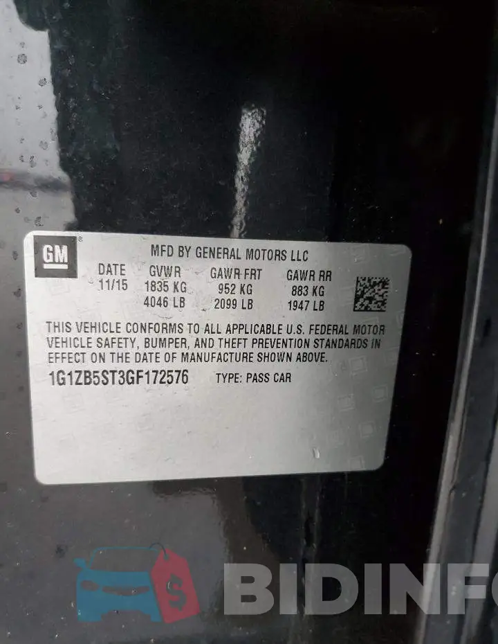 1G1ZB5ST3GF172576 Photo# 12