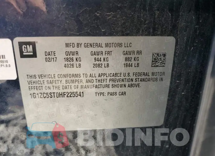 1G1ZC5ST0HF225541 Photo# 12