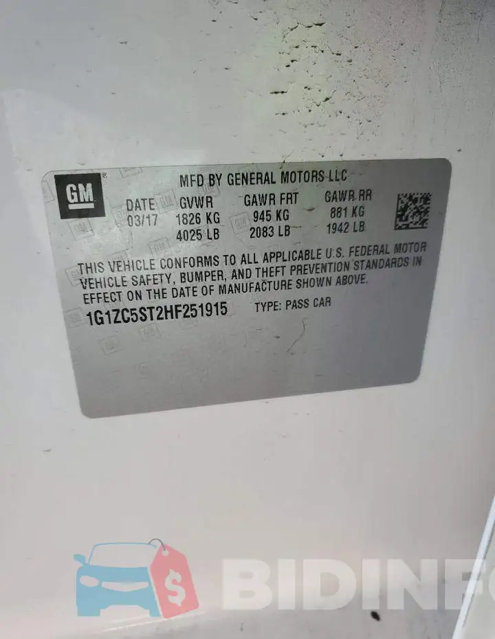 1G1ZC5ST2HF251915 Photo# 12