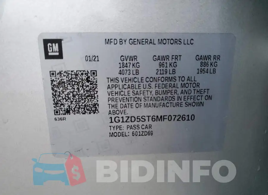 1G1ZD5ST6MF072610 Photo# 12