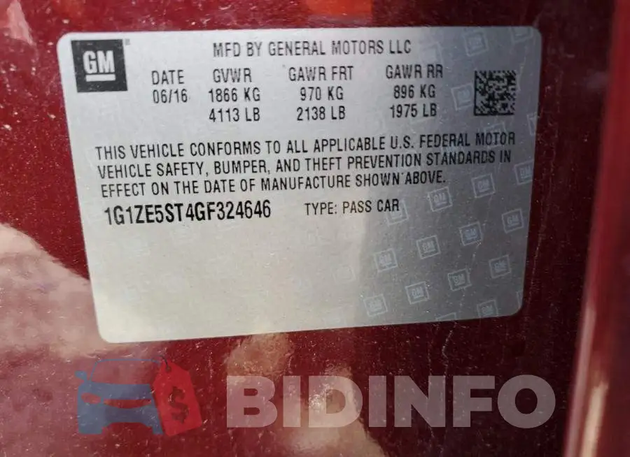 1G1ZE5ST4GF324646 Photo# 12