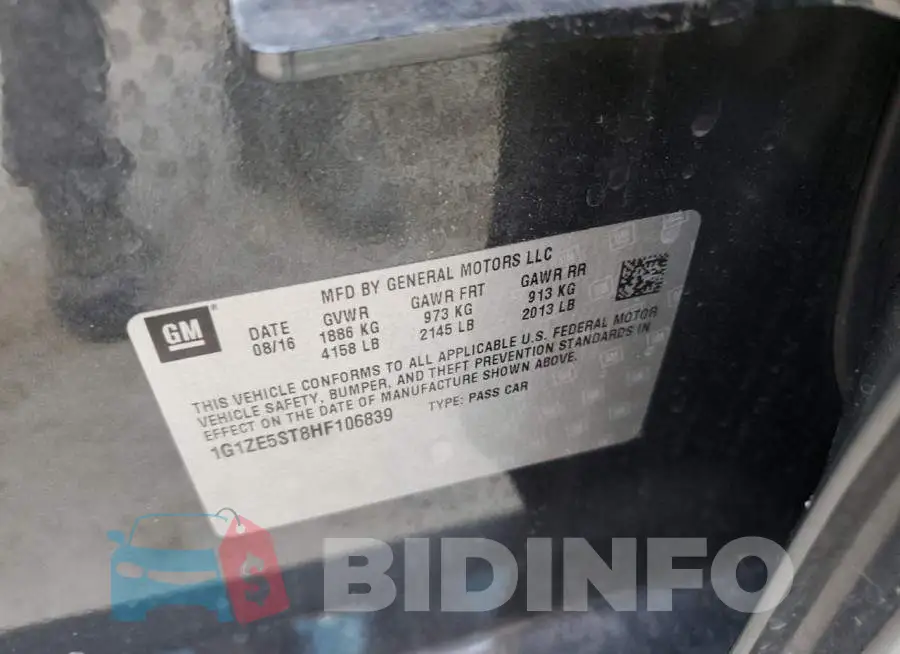 1G1ZE5ST8HF106839 Photo# 13