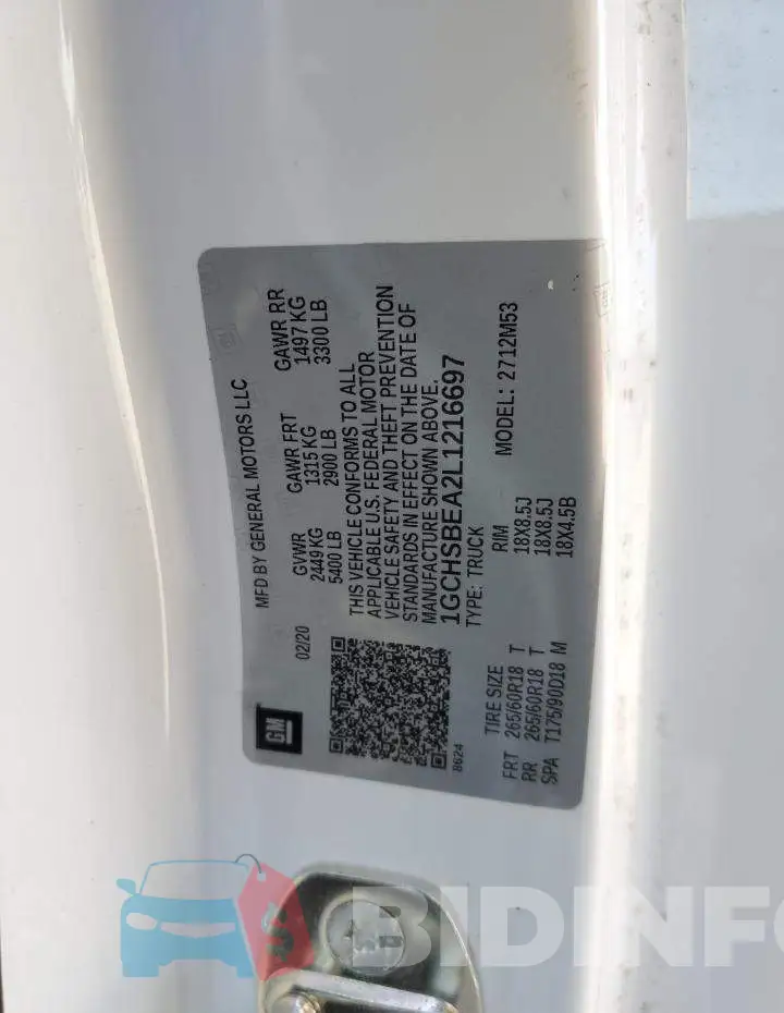 1GCHSBEA2L1216697 Photo# 12