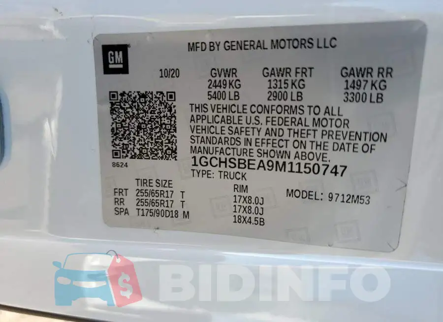 1GCHSBEA9M1150747 Photo# 12