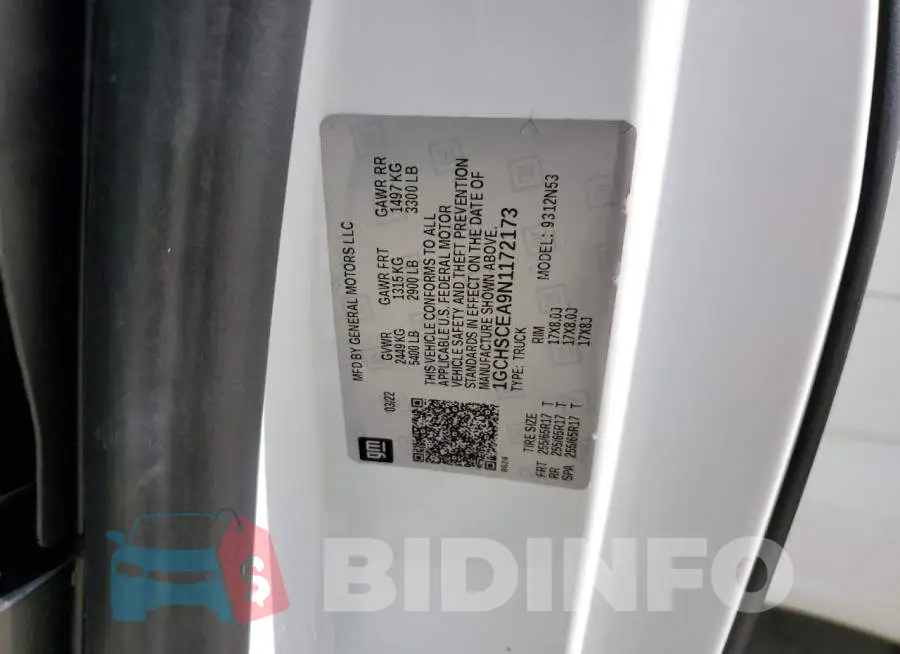 1GCHSCEA9N1172173 Photo# 12