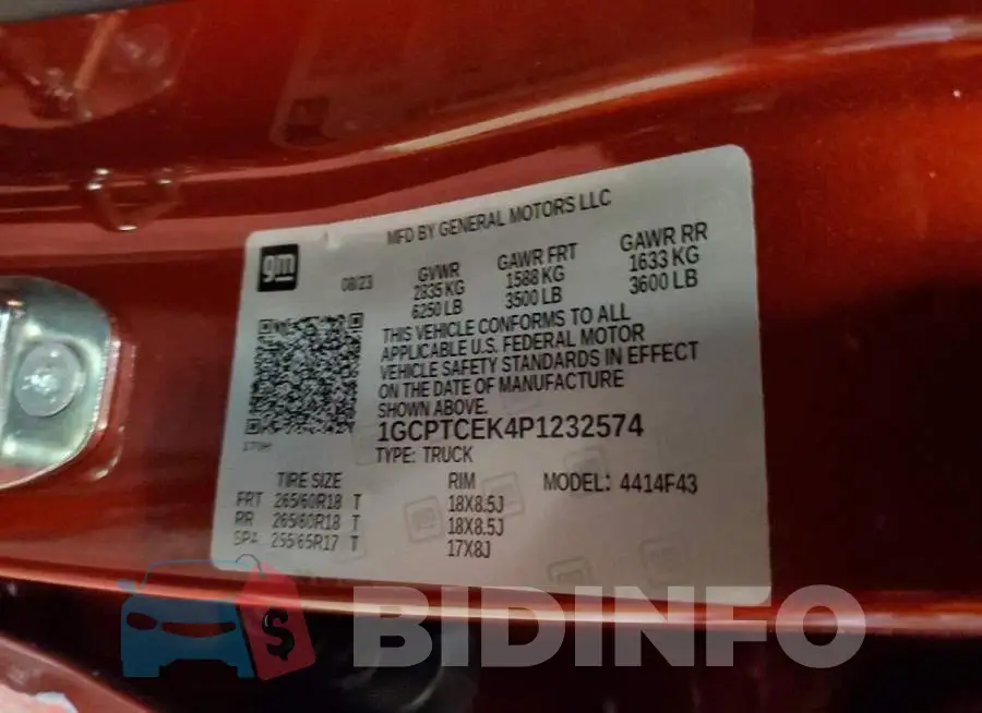 1GCPTCEK4P1232574 Photo# 12