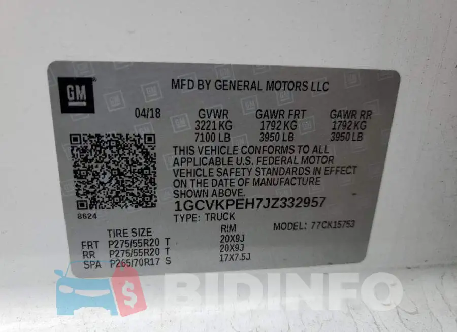 1GCVKPEH7JZ332957 Photo# 12