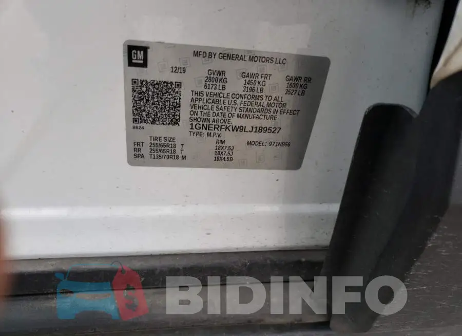 1GNERFKW9LJ189527 Photo# 12