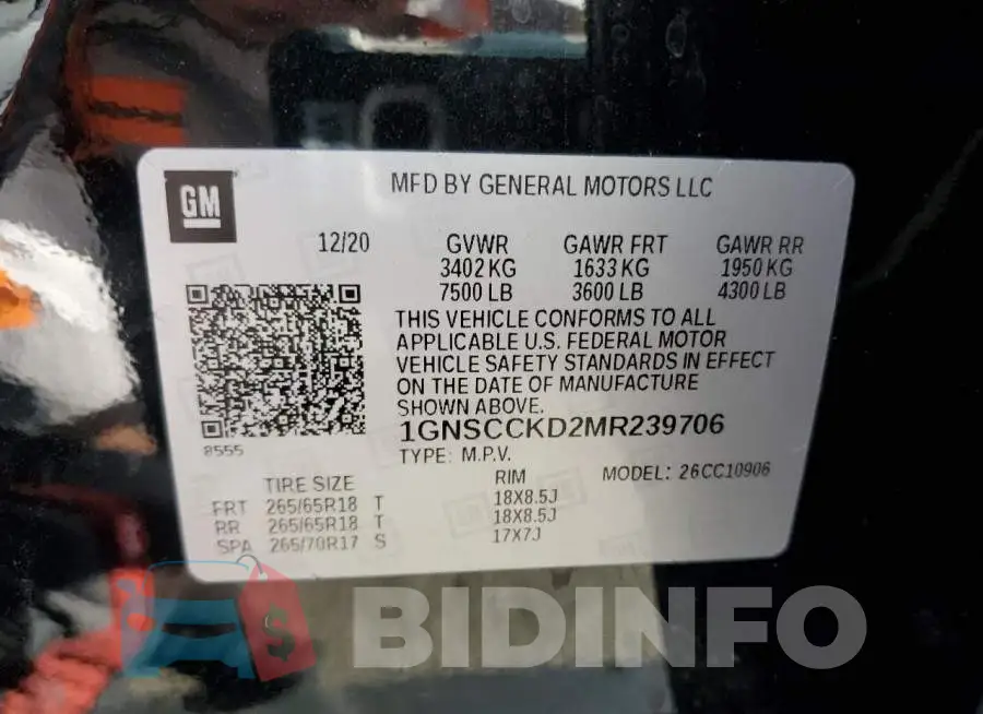 1GNSCCKD2MR239706 Photo# 13