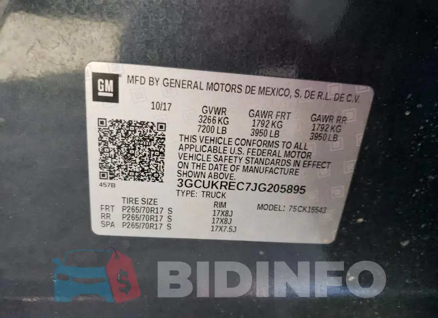 3GCUKREC7JG205895 Photo# 12