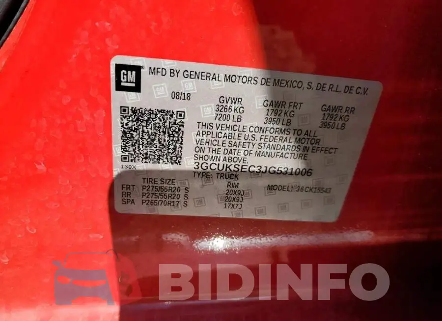 3GCUKSEC3JG531006 Photo# 12