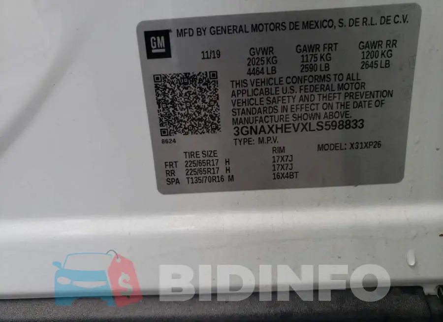 3GNAXHEVXLS598833 Photo# 13