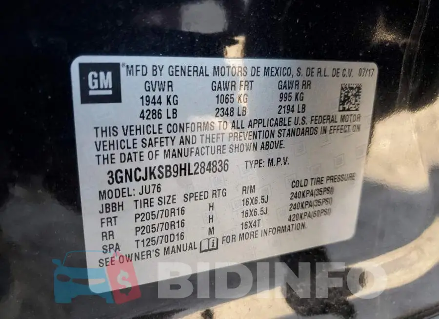 3GNCJKSB9HL284836 Photo# 12