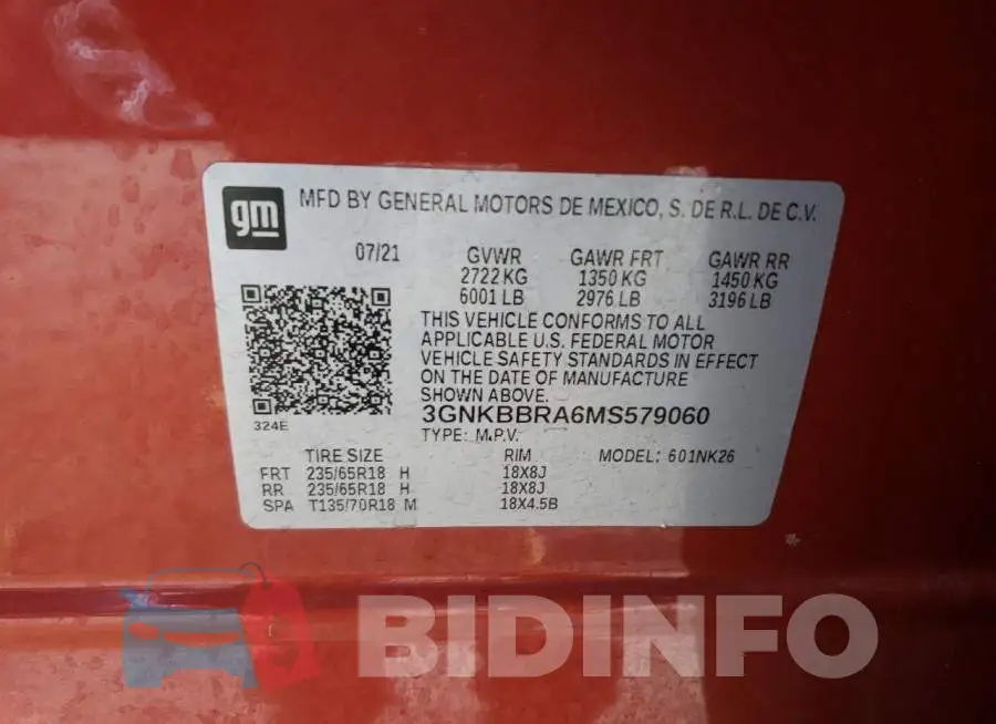 3GNKBBRA6MS579060 Photo# 12