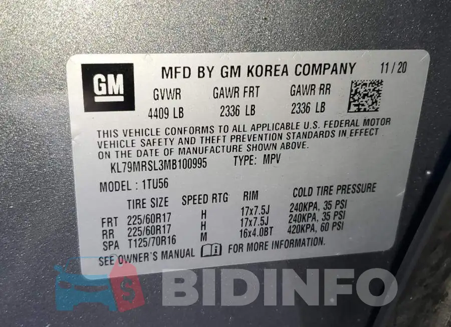 KL79MRSL3MB100995 Photo# 14