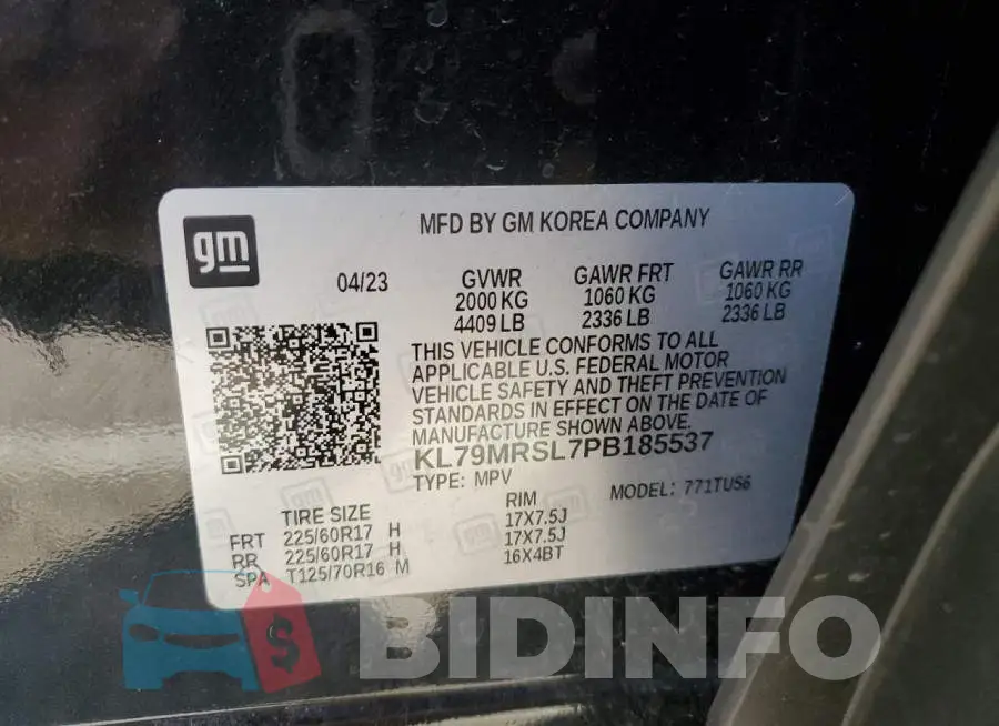KL79MRSL7PB185537 Photo# 12