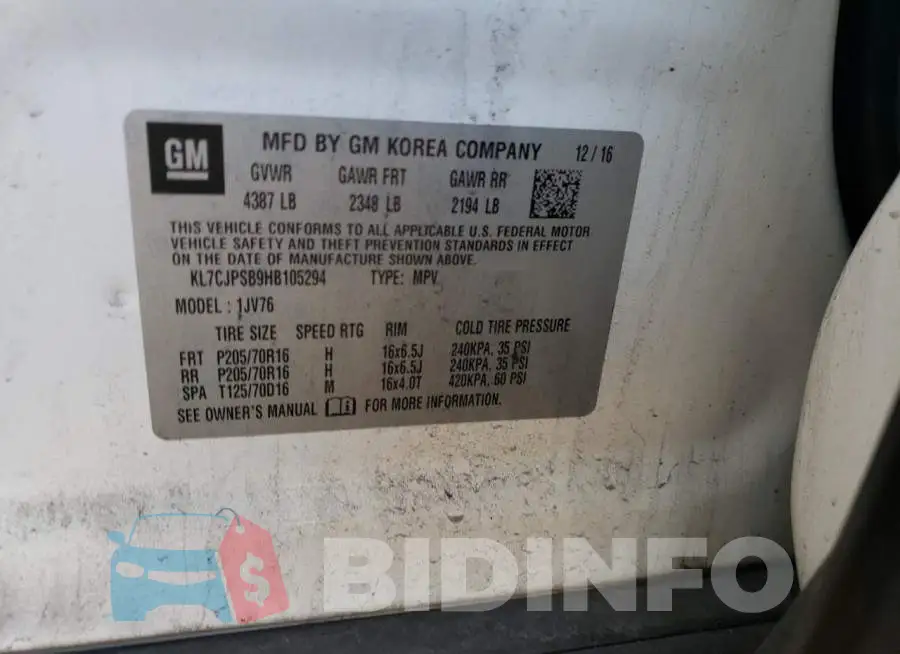 KL7CJPSB9HB105294 Photo# 12