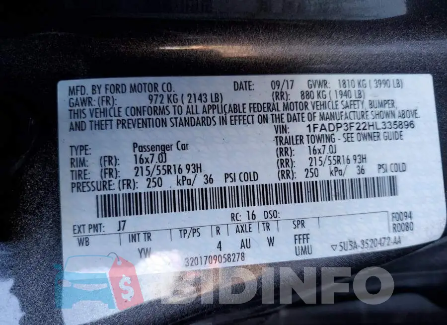 1FADP3F22HL335896 Photo# 12