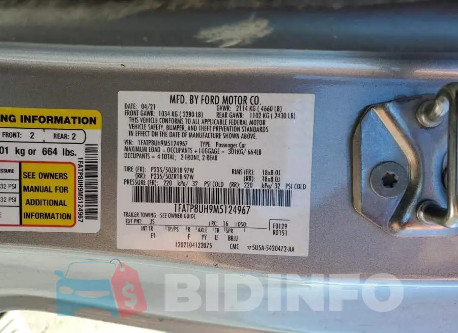 1FATP8UH9M5124967 Photo# 12