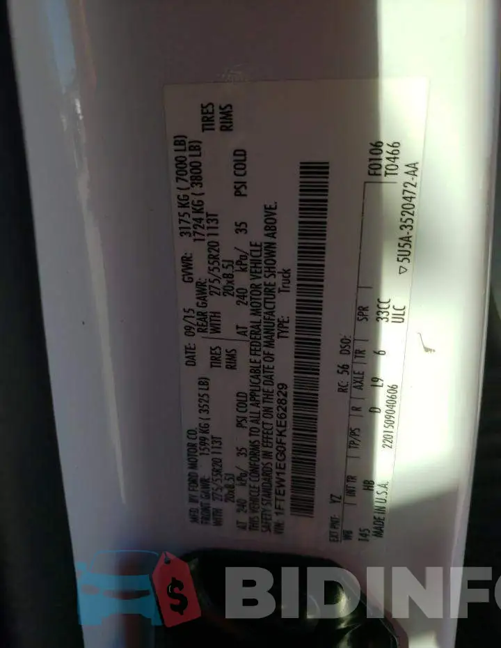 1FTEW1EG0FKE62829 Photo# 12