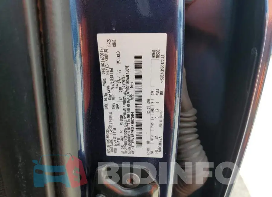1FTEW1EP5GFB07584 Photo# 12