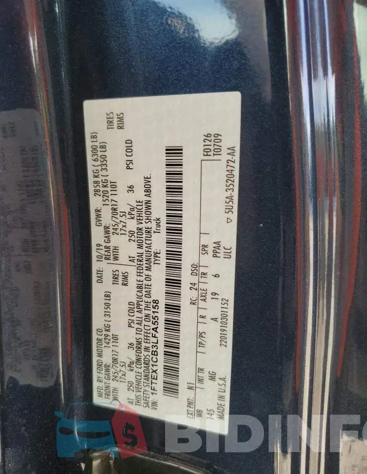 1FTEX1CB3LFA55158 Photo# 12