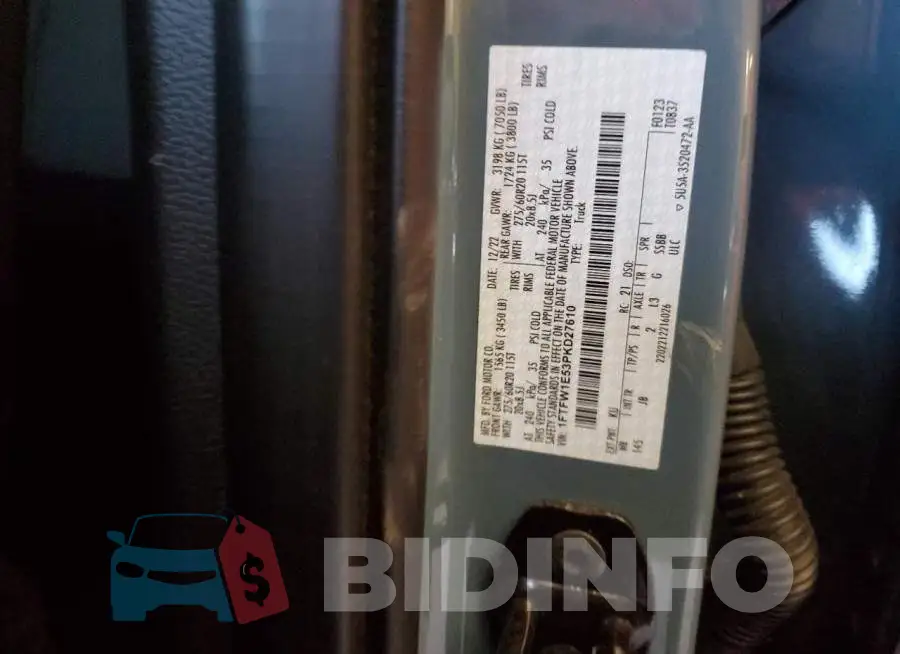 1FTFW1E53PKD27610 Photo# 12