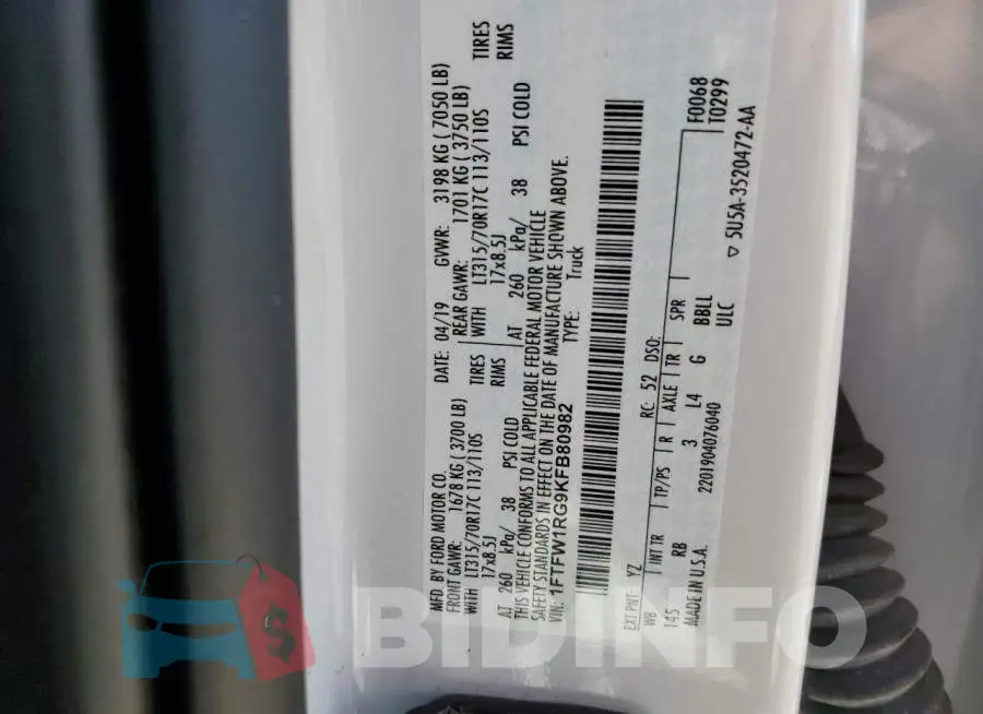 1FTFW1RG9KFB80982 Photo# 13