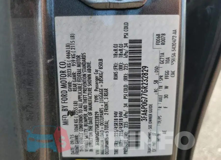 3FA6P0G77GR232829 Photo# 12