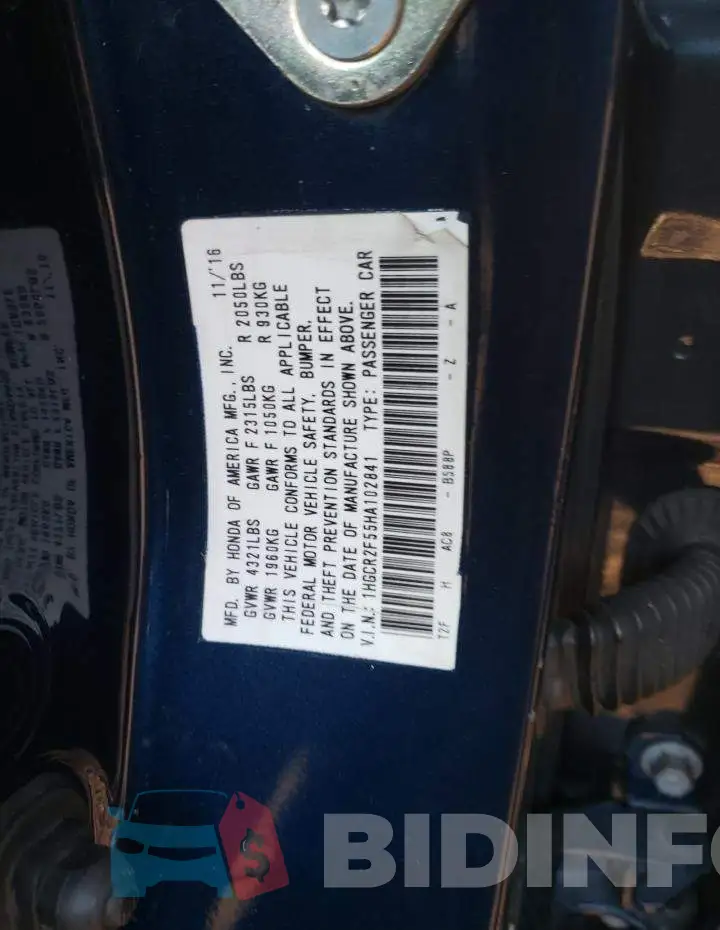 1HGCR2F55HA102841 Photo# 12