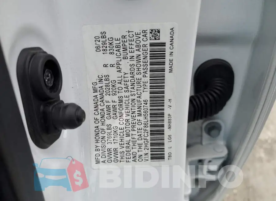 2HGFC2F86LH560746 Photo# 12
