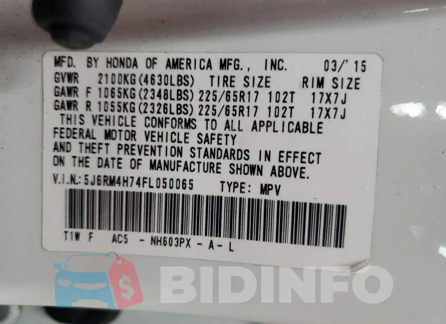 5J6RM4H74FL050065 Photo# 13