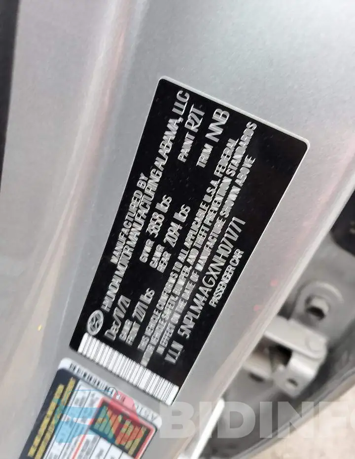 5NPLM4AGXNH071771 Photo# 12
