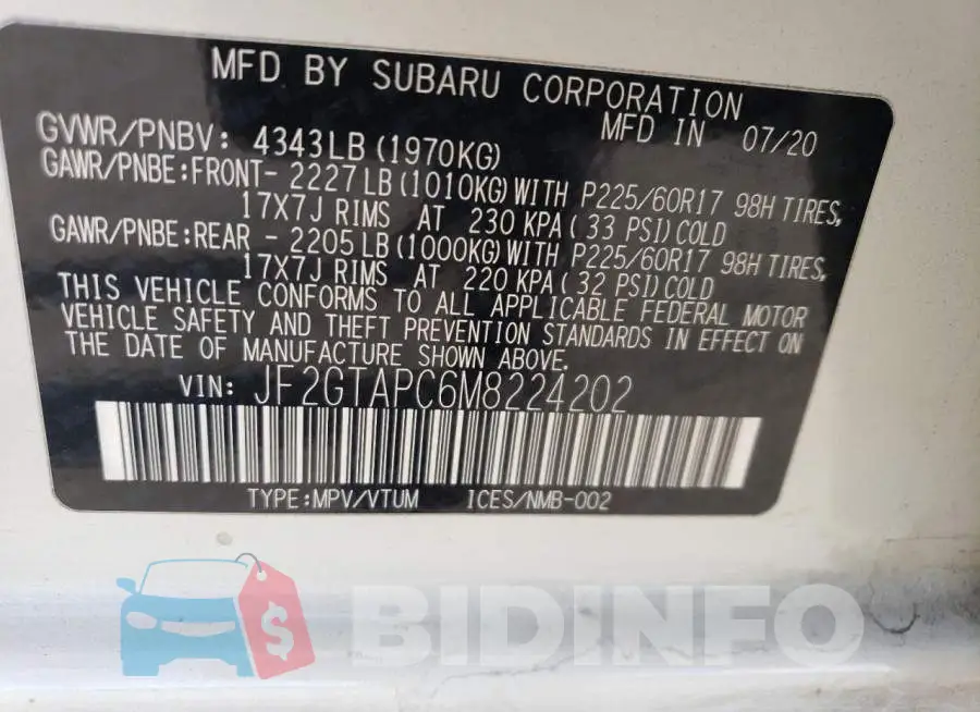 JF2GTAPC6M8224202 Photo# 12