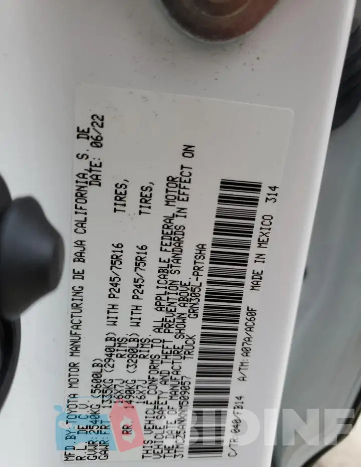 3TMCZ5ANXNM509057 Photo# 12