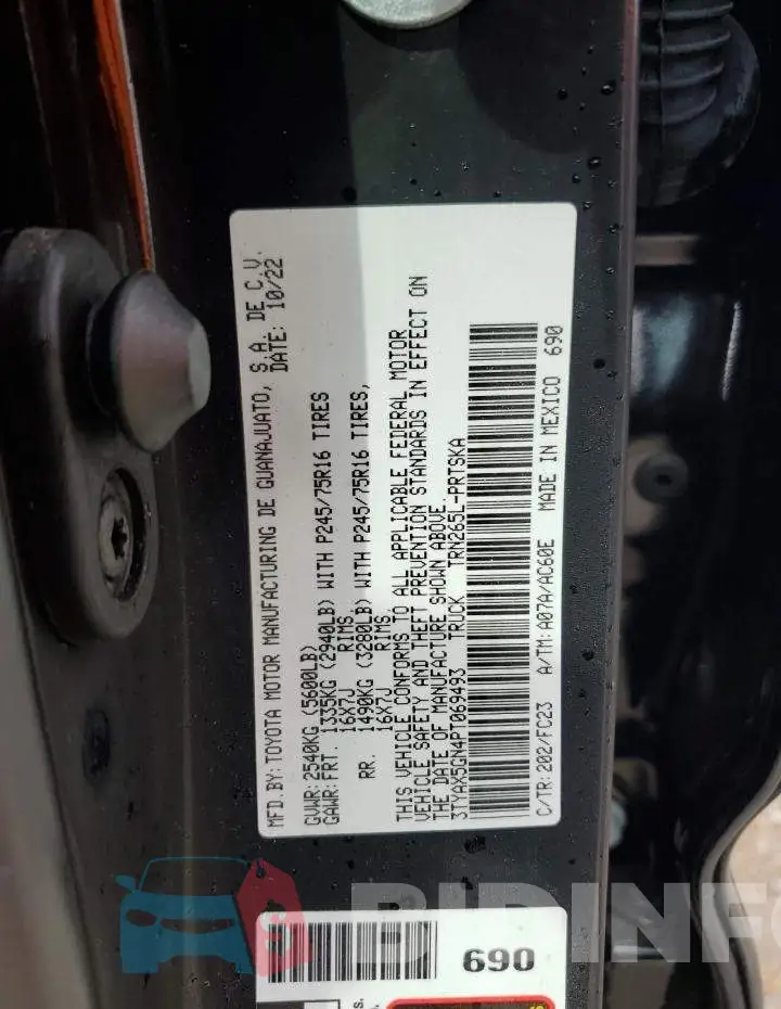 3TYAX5GN4PT069493 Photo# 12