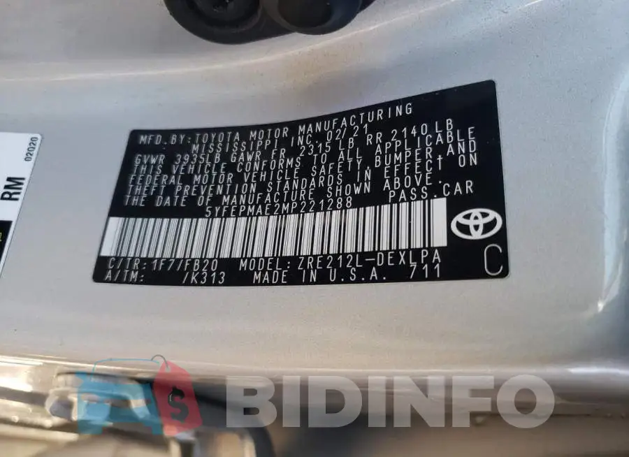 5YFEPMAE2MP221288 Photo# 12
