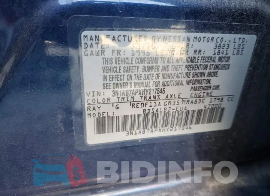3N1AB7APXHY217546 Photo# 12