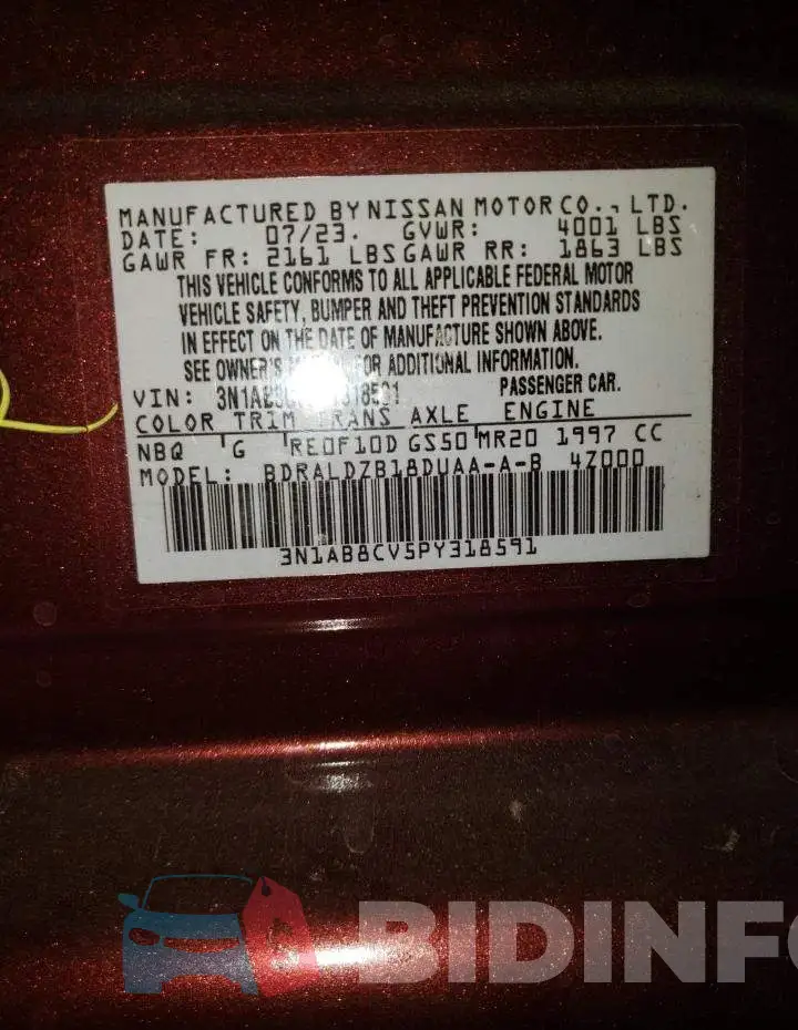 3N1AB8CV5PY318591 Photo# 12