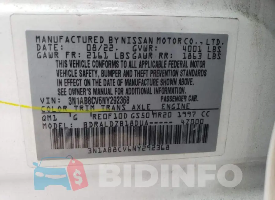 3N1AB8CV6NY292368 Photo# 12