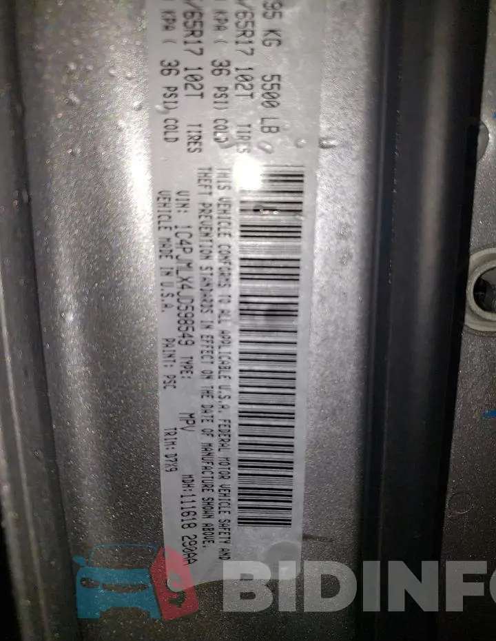 1C4PJMLX4JD598549 Photo# 13